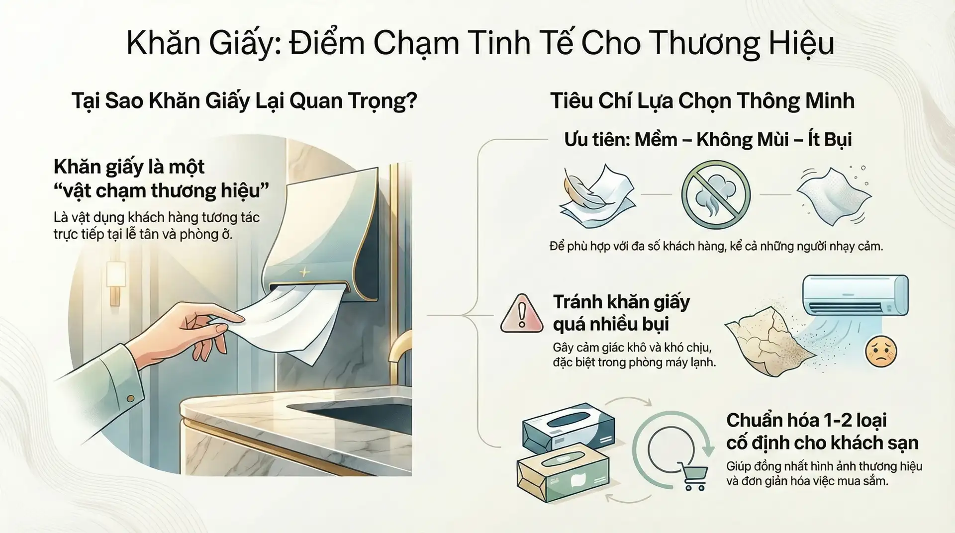 Tiêu chí lựa chọn khăn giấy thông minh