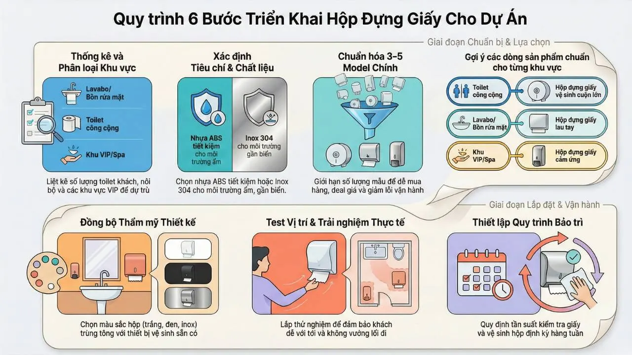 Quy trình 6 bước lựa chọn hộp đựng giấy cho dự án
