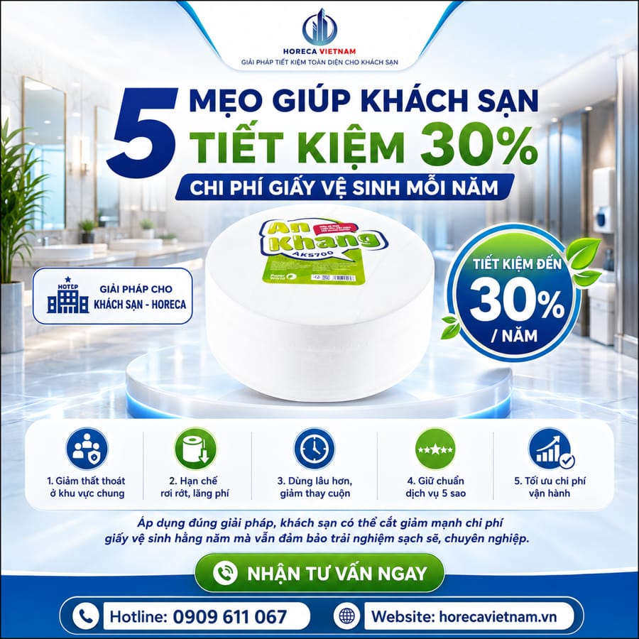 Cách tiết kiệm chi phí giấy khách sạn tại Horeca Việt Nam