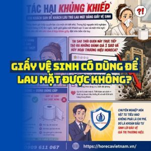 Giấy vệ sinh lau mặt có được không? Cảnh báo cho khách sạn tại Horeca Việt Nam