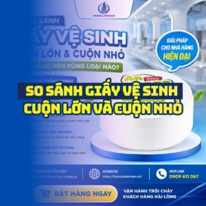So sánh giấy vệ sinh cuộn lớn vs cuộn nhỏ nên dùng cho nhà hàng tại Horeca Việt Nam