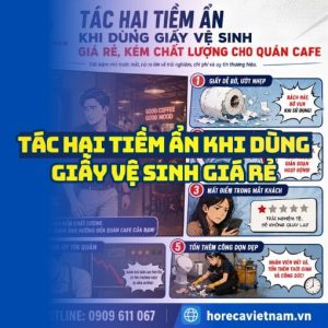 Tác hại tiềm ẩn khi dùng giấy vệ sinh giá rẻ quán cafe tại Horeca Việt Nam