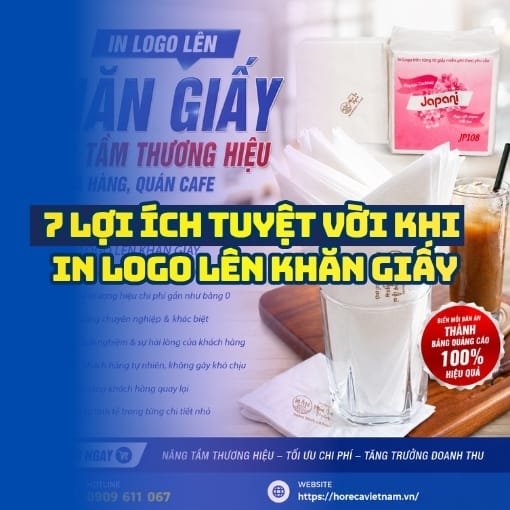 Lợi ích in logo khăn giấy cho nhà hàng quán cafe