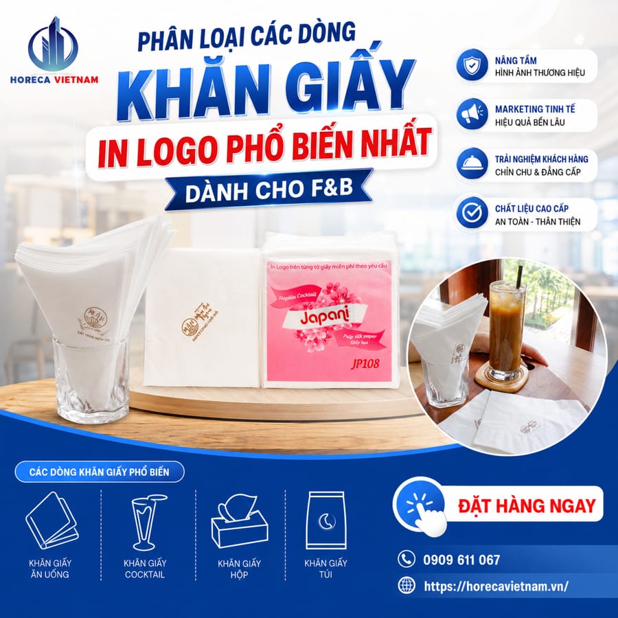 Phân loại các loại khăn giấy in logo phổ biến nhất dành cho FB